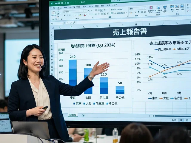 グラフ作成から分析レポートまでわかる！